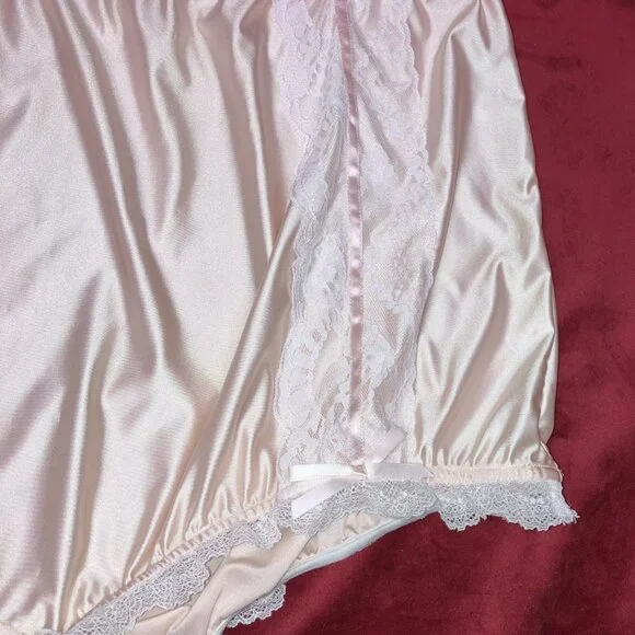 NIP 2X 3X Ritzy Knickers Can Can Granny Panty Silky Nylon Satin Lace Brief Sissy